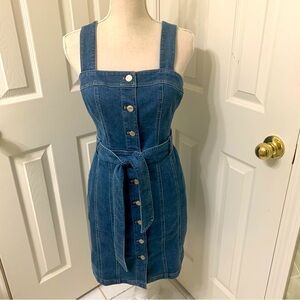 Whitehouse Black Market Everyday Soft Medium Blue Demin Sleeveless Sundress 8P